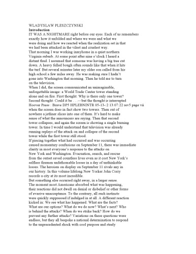 Our Brave New World: Essays on the Impact of September 11 (Hoover Institution Press Publication)