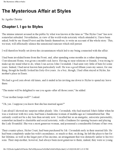 The Mysterious Affair at Styles