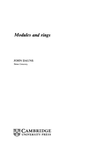 Modules and Rings