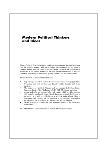 Modern Political Thinkers and Ideas: An Historical Introduction
