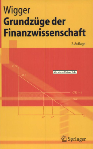 Grundzuge der Finanzwissenschaft, 2. Auflage