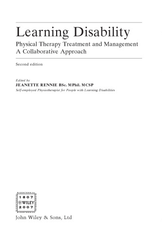 Learning Disability: Physical Therapy, Treatment and Management: A Collaborative Approach (Second Edition)