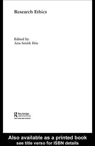 Research Ethics (Routledge Annals of Bioethics)
