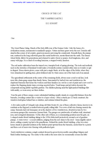 Choice of the Cat (The Vampire Earth, Book 2)