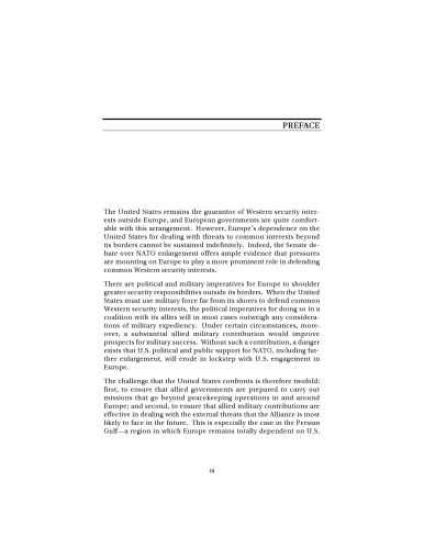 Persian Gulf Security: Improving Allied Military Contributions