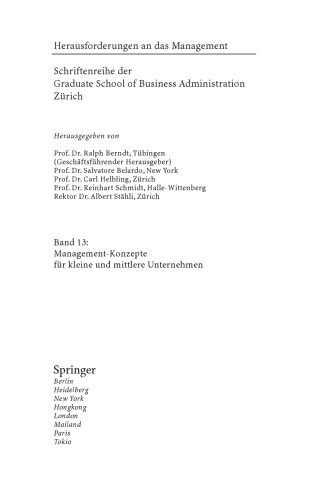 Management-Konzepte fur kleine und mittlere Unternehmen