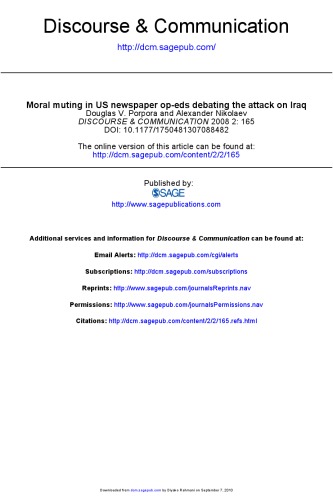 Moral muting in US newspaper op-eds debating the attack on Iraq