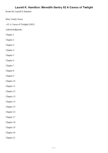 A Caress of Twilight