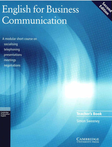 Communicating in Business Teacher's Book, 2nd Edition