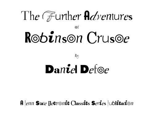 The Further Adventures of Robinson Crusoe