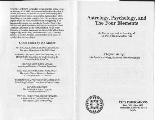 Astrology, Psychology, and the Four Elements: An Energy Approach to Astrology & Its Use in the Counseling Arts