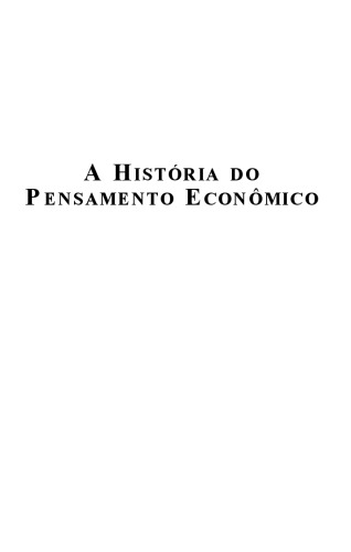 A historia do pensamento economico
