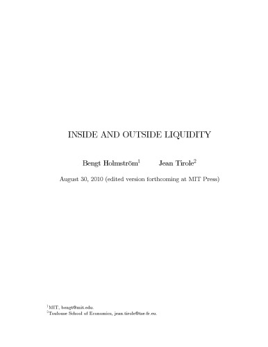 Inside and Outside Liquidity