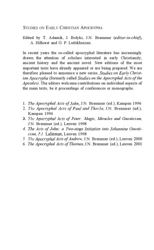 The Apocryphal Acts of Thomas (Studies on Early Christian Apocrypha)