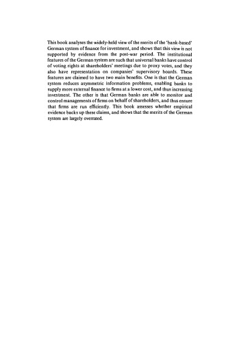 Banks, Finance and Investment in Germany