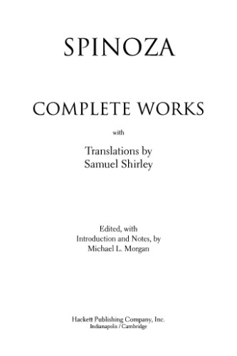 Spinoza: Complete Works