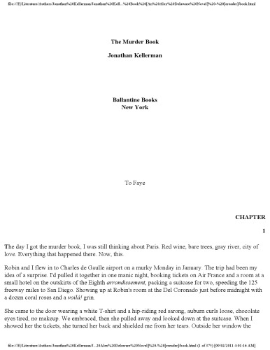 The Murder Book (Alex Delaware, No. 16)