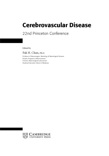 Cerebrovascular Disease: 22nd Princeton Conference
