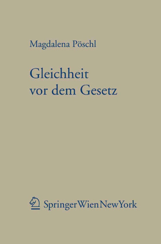 Gleichheit vor dem Gesetz (Forschungen aus Staat und Recht)