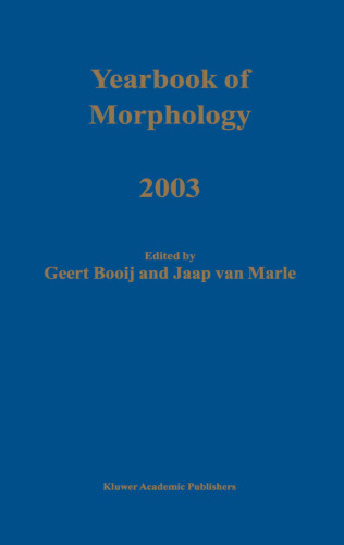 Yearbook of Morphology 2003