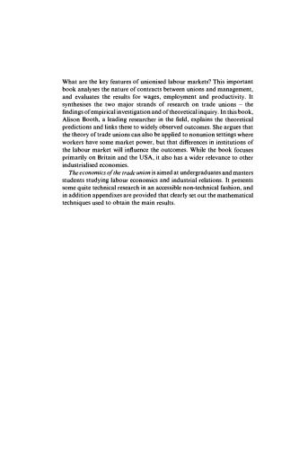 The Economics of the Trade Union