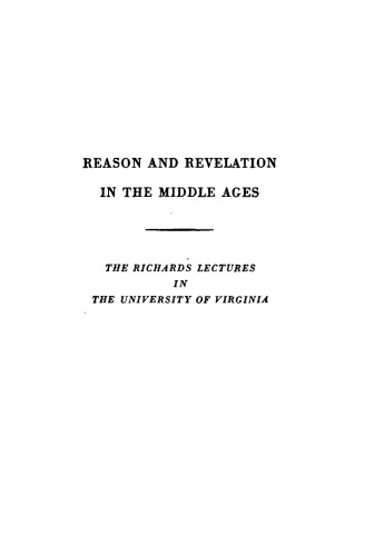 Reason and Revelation in Middle Ages