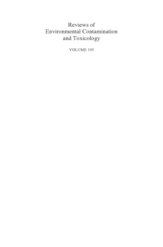 Reviews of Environmental Contamination and Toxicology