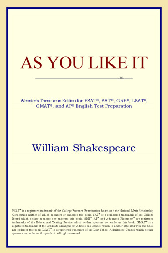 As You Like It (Webster's Thesaurus Edition)