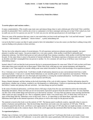 The Family Jewels: A Guide to Male Genital Play and Torment