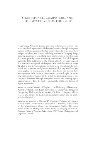 Shakespeare, Computers, and the Mystery of Authorship