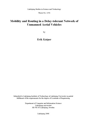 Mobility and routing in a delay-tolerant network of unmanned aerial vehicies