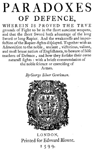 Paradoxes of defence, 1599, (Shakespeare association. Facsimiles)