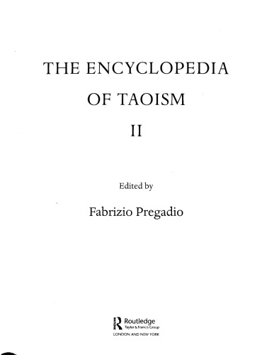 Encyclopedia of Taoism Volume 2 of 2-set  M - Z