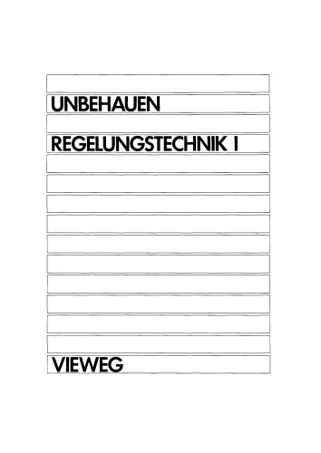 Regelungstechnik I - 6.Auflage  GERMAN