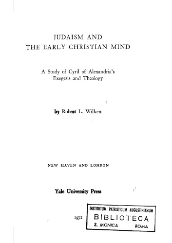Judaism and the Early Christian Mind (Publications in Religion)