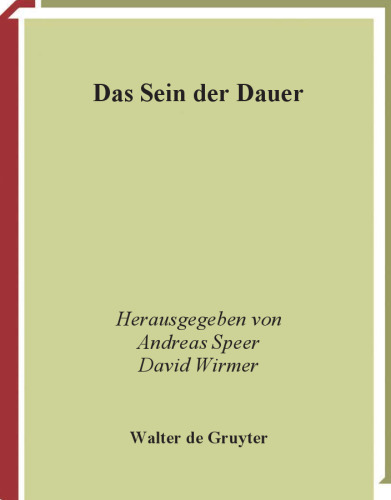 Das Sein Der Dauer (Miscellanea Mediaevalia) (German Edition)