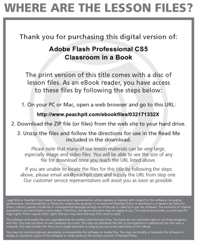 Adobe Flash Professional CS5 Classroom in a Book