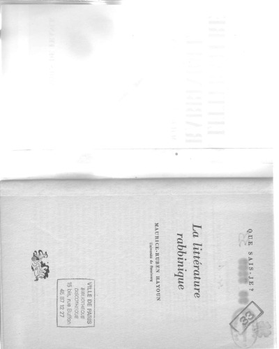 La littérature rabbinique