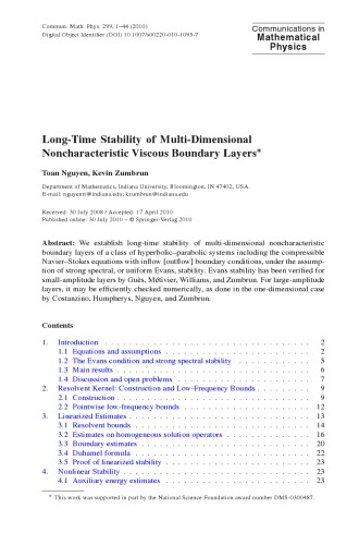 Communications in Mathematical Physics - Volume 299