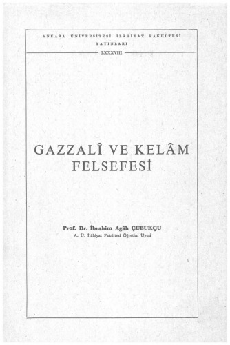 Gazzali ve Kelam Felsefesi