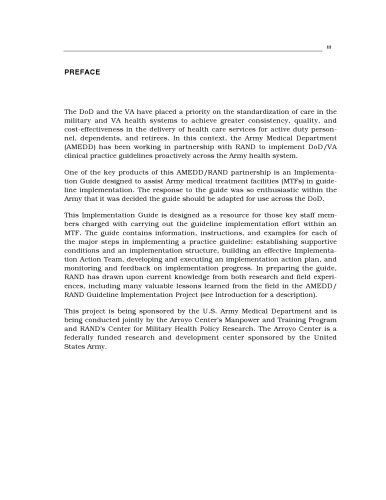 Putting Practice Guidelines to Work in the Department of Defense Medical System: A Guide for Action