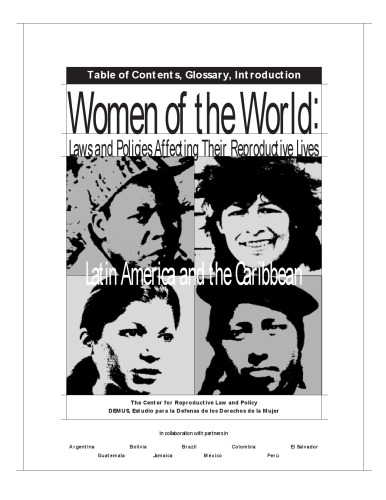 Women of the World:  Laws and Policies Affecting Their Reproductive Lives - Latin America and the Caribbean