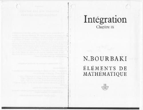 Integration (chapitre IX)