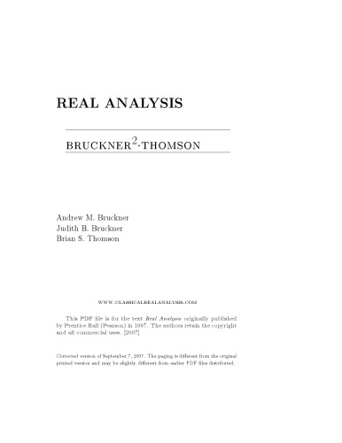 Real analysis