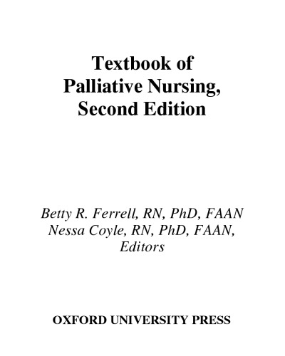 Textbook of Palliative Nursing 2nd Edition