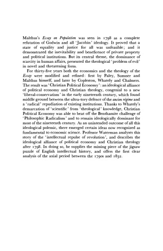 Revolution, Economics and Religion: Christian Political Economy, 1798-1833