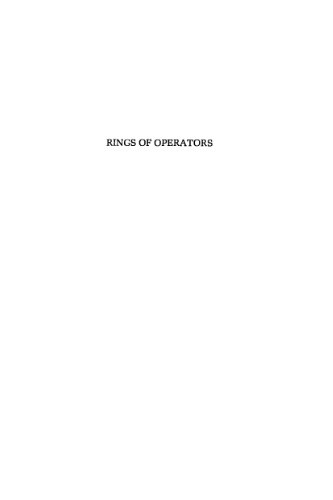 Rings of operators (Mathematics lecture note series)
