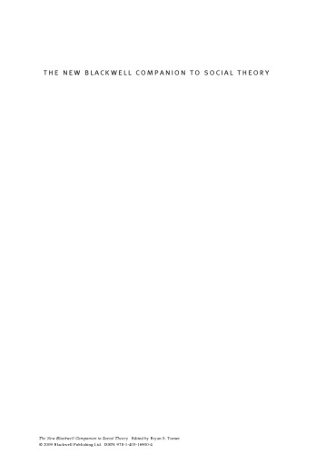 The New Blackwell Companion to Social Theory
