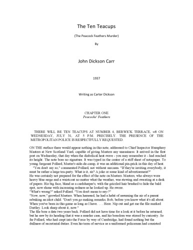 Peacock Feather Murders (Library of Crime Classics)