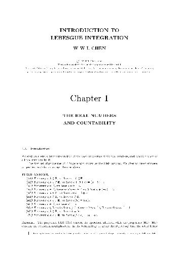 Introduction to Lebesgue integration